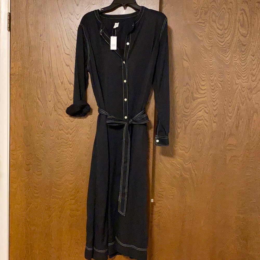 Button Front MIDI Shirtdress in Tencel
